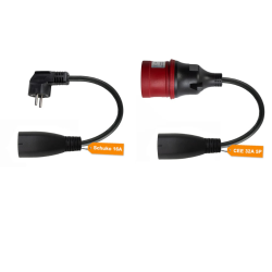 Przenośna ładowarka do aut EV Ampere Point Q22 Pro typ 2 22kW adaptery Tuya