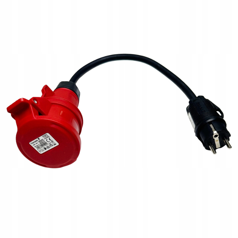 Ampere Point adapter cee 16A 400V 5P przejściówka Schuko 230V gniazdo domowe