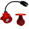 Ampere Point adapter cee 16A 400V 5P przejściówka Schuko 230V gniazdo domowe