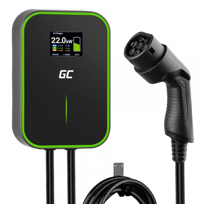 Green Cell Wallbox 22kW 32A Powerbox Ładowarka EV Do Tesla Model S 3 X Y