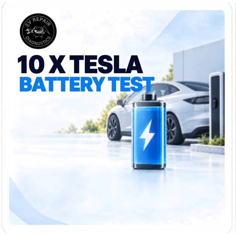 Diagnostyka stanu baterii Tesla – SOH, BMS, balans i raport EV REPAIR 10X